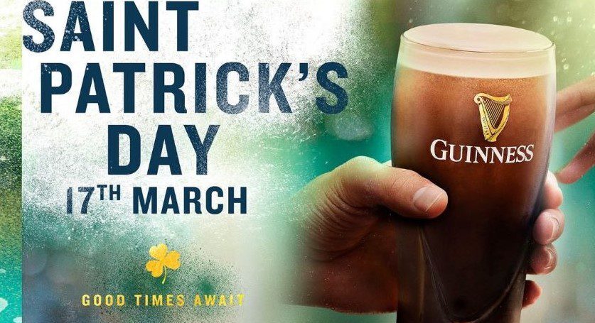 Saint Patrick’s Day: Πλησιάζουν τα μεγαλύτερα Ιρλανδικά party της χρονιάς από την Guinness! Απολαύστε καλοσερβιρισμένα Guinness Pints και κερδίστε το αυθεντικό Saint Patrick’s καπέλο