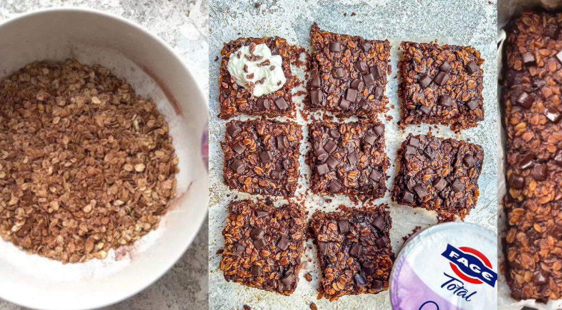 Πανεύκολο και υγιεινό γλυκό: Σοκολατένιο κέικ με βρώμη και γιαούρτι